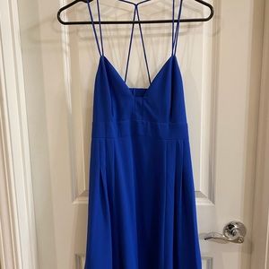 Blue strappy short dress